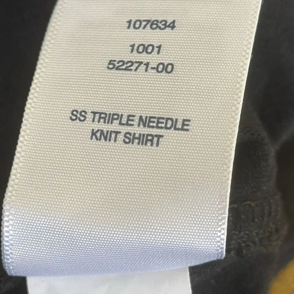 True Religion Polo Shirt Mens Medium Black Triple Needle Knit SS Short Sleeve‎